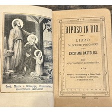 Vintage 1921 Italian Catholic Prayer Book Titled 