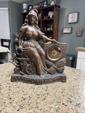 Antique Figural Mantel Clock L.B. Ringold & Co. Burlington, IA FUNCTIONING CLOCK picture