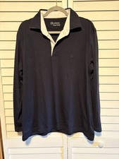 Lufthansa First Class Shirt Men Large Long Sleeve Black Cotton Blend Van Laack picture