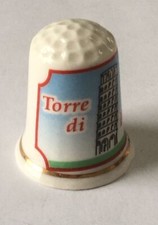 Torre Di Pisa Italy Thimble Vintage Souvenir Collectible picture