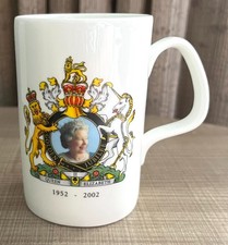 Queen Elizabeth II Golden Jubilee 1952-2002 Collectors Mug Fine China England UK picture