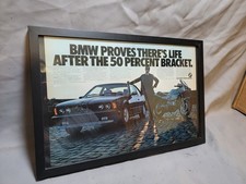 1985 BMW 635CSi - K100 RS  ORIGINAL 2 PAGE AD FRAMED  picture