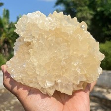6 Lb Huge Yellowish Calcite Crystal | HighQuality Flower Calcite | Healing Stone picture