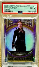 2025 Topps Marvel The Collector Black Widow Purple 04/15 PSA 8 picture
