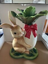 Franz Sculptured Rabbit With White Radish. Porcelain  RARE Mint Cond EASTER. MIB picture