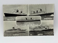 GIANTS OF THE ATLANTIC RPPC Ocean Liners S.S. United States Queen Mary QE picture
