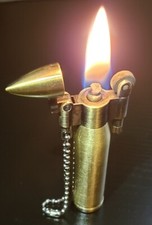 BULLET STYLE LIGHTER Lighter Fluid O Ring Saves Fuel Oldschool Vintage Trench picture