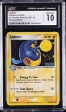 2005 POKÉMON EX UNSEEN FORCES REVERSE HOLO #40/115 LANTURN CGC 10 GEM MINT picture