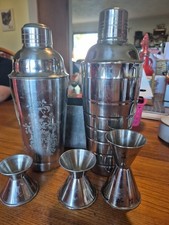 Vintage barware shaker and jigger set picture
