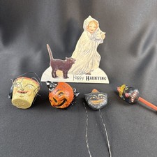 Johanna Parker Bethany Lowe Primitives by Kathy Halloween Ornament Lot 5 Pc picture