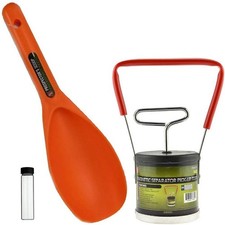 ASR Outdoor 3pc Metal Detecting Plastic Scoop Magnet Glass Vial Gold Panning Kit picture