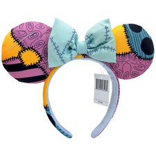 Disney~Parks 2024 Nightmare Before Christmas Sally Minnie Ears Bow Blue Headband picture