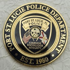 Port St. Lucie Police Dept Chief Challenge Coin picture