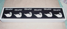 Otagiri Japan White Porcelain Swan Open Salt Cellars Set of 6 In Box Vintage picture