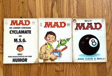Lot of 3 Vintage MAD Magazines (1963-1970) - 8-Ball, Alien Jack-in-the-Box picture