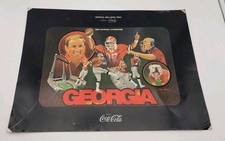 1980 Georgia Bulldogs National Champion Coca-Cola Official Tray Metal Sheet Only picture