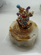VTG Ron Lee Clown “High -Five”L-339 Signed Figurine.Low # 41/2500. Onyx 24K picture