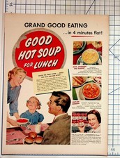Vintage 1950s Campbell's Soup Ad Family Dinner Quick Meal Ephemera picture