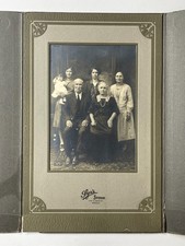 Original 1920s Ohio Black & White Photo In Folder Family Photo Parents 3 Sisters picture