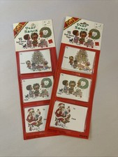 VTG Giordano Art Christmas Holiday Gift Tags African American Black NOS So Cute picture