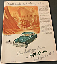 1949 Kaiser Special - Vintage Automotive Print Ad / Wall Art - Oil Tanker Welder picture