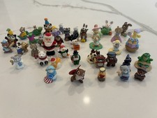 Vintage Hallmark Merry Miniatures 42 Lot 1980s 1990s Holiday Figurines Animals picture