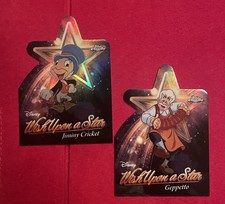 Topps 2025 Disney Wonder A Wish Upon a Star Die-Cut Lot 2 Gippeto Jimminy picture