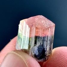 11 CT Terminated Natural pink Cap Tourmaline Crystal From Afghanistan picture