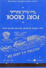 Vintage Matchcover Fort Crook Fort Crook Nebr picture
