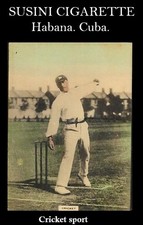 Vintage 1920s Cuban Tobacco Card – SUSINI  (Sports / Cricket) picture