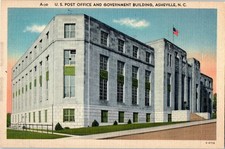 Vintage Postcard 1915-1930 U.S. Post Office, Asheville, North Carolina picture
