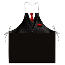Black Tie Kitchen Apron for Men Black Suit Tie Apron Funny Fathers Day Gift picture