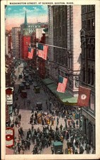 Antique Postcard Washington Street At Summer Street Boston  MA picture