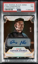 2021 Marvel Black Diamond Autograph Gold /99 #27 Frank Grillo PSA 7 🔥POP 1/1^ picture