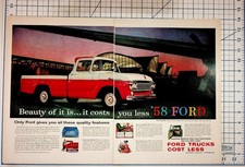 1958 Ford F-Series Pickup Truck Original Vintage Magazine Ad Ephemera picture