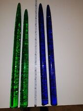 2 Sets of Vintage MCM Lucite Taper Candles With  Metallic Flecks.  No Wick picture