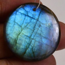 36 Cts Natural Labradorite Front Drill Cabochon loose Gemstone 28x28 mm #L715 picture