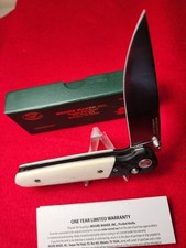 Moore Maker USA  5109 SL Lock Back Knife White Bone Thumb Lock NIB picture