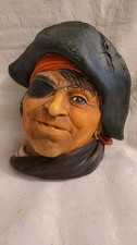 Vintage Bossons Chalkware Head The Smuggler Pirate Wall Plaque  picture