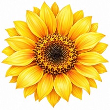3PK - 5in x 5in Sunflower Vinyl Sticker Car Truck Vehicle Bumper Decal picture