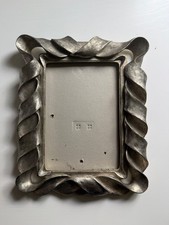 Vintage Fetco Silver Picture Frame Art Nouveau Ribbon Resin NO GLASS Easel picture