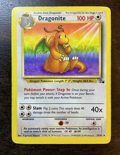 Dragonite 19/62 Fossil Non-Holo Moderately Played Vintage Card picture