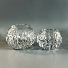 2 Rogaska Rose Bowls Crystal Set of 2 picture