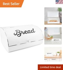 Stylish Rustic White Bread Box - Versatile Enamelware Storage for Every Home picture