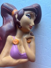 Preowned Vintage 1997 Disney Hercules Megara Vinyl 7'' Bust Coin Bank picture