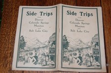 RARE C. 1916  BURLINGTON ROUTE RAILROAD SIDE TRIPS FROM UT. CO. TIMETABLE picture