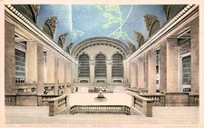 New York City Grand Central Train Railroad Station Depot Interior Postcard G60 picture