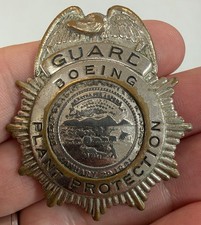 Vintage Boeing Aircraft Plant Protection Guard Security Employee Badge 2
