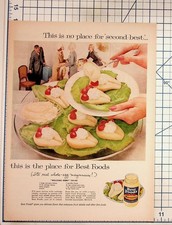 Vintage 1950s Best Foods Mayonnaise Ad Retro Kitchen Decor Recipe Art picture