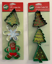 Two - Wilton 3 Piece Christmas Cookie Cutter Sets picture